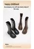 Girls' 2026 Knee-High Velvet-Lined Leather Boots for Autumn/Winter