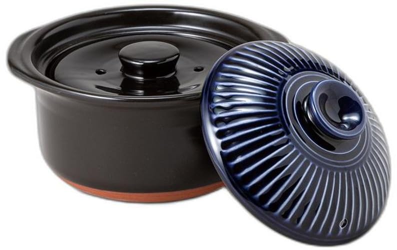 

Kikuka Ruri Rice Cooker x 20 x Ceramic Rice Cooker by Setomonohonpo 2-cup [21.5 15.5cm]