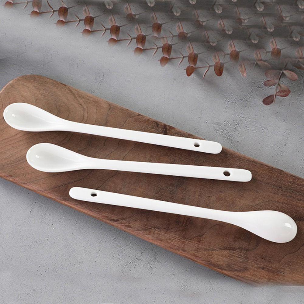Ceramic Long Handle Spoons Creative Coffee Spoon Tea Honey Supplies Stirring Spoon Tea Coffee
