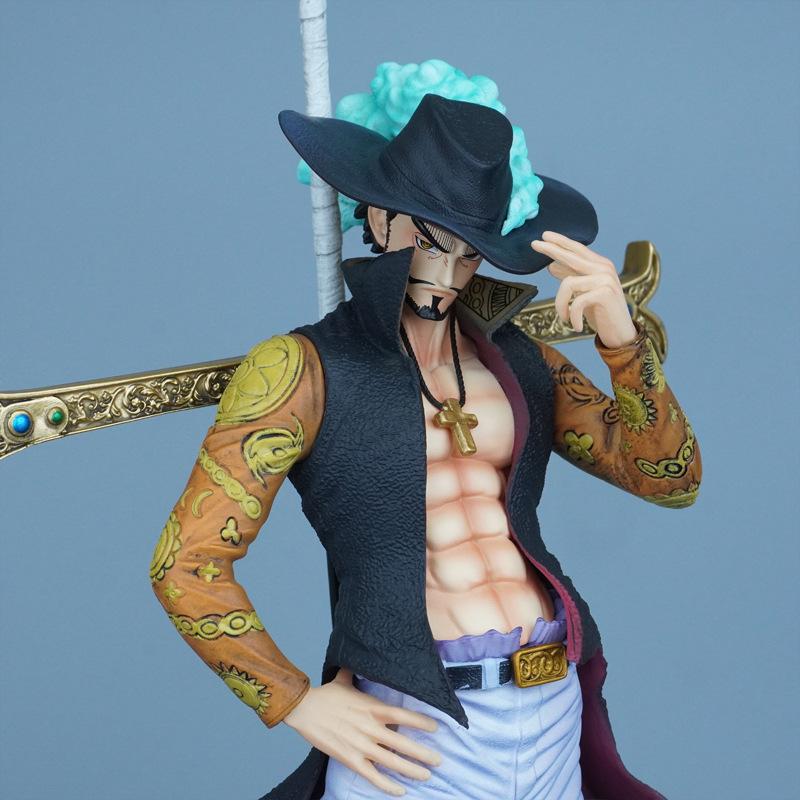 One Piece Anime Peripheral Hegemony Society King Under Seven Martial Arts Sea Eagle Eye Gk Model Play Statue Handmade Ornament