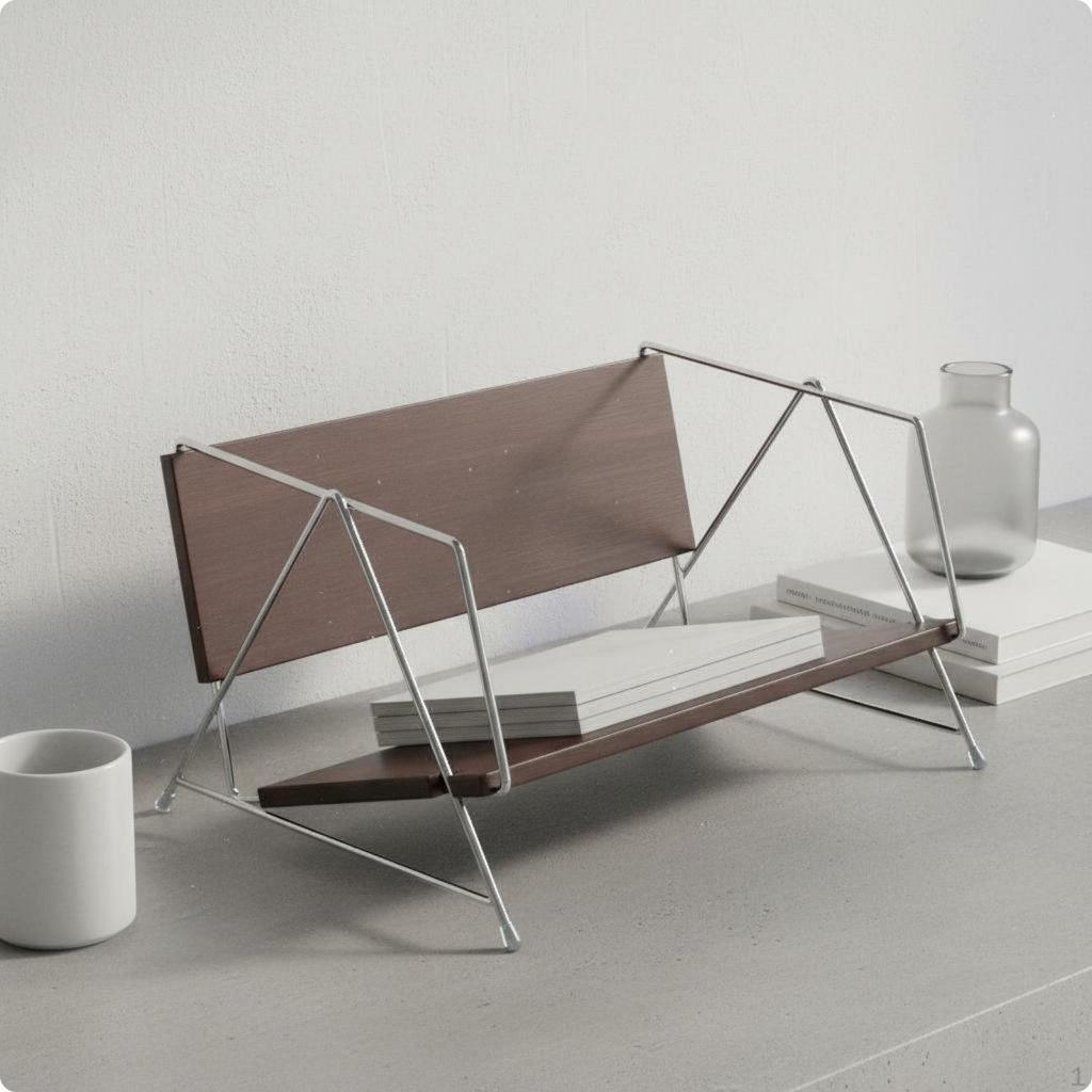 Transparent Reading Rack Stand Iron Frame Desktop Display Modern Minimalist Metal Book Holder