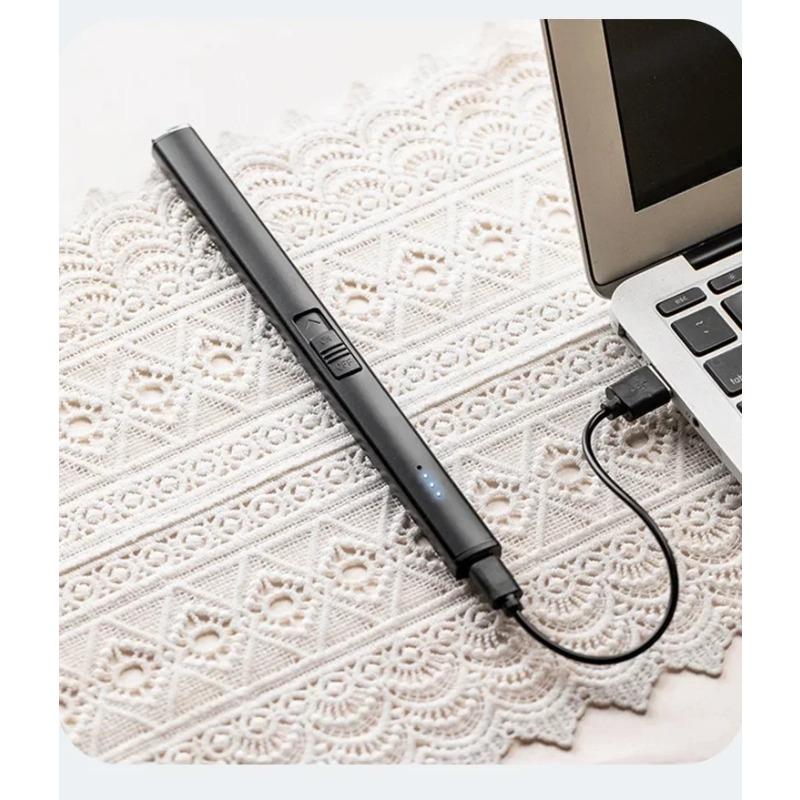 Personalized Arc Pulse Lighter 360 ° Windproof Cigarette Lighter USB Charging Candle Gas Stove Ignition Smoking Accessories