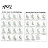 Tai Chi Poster for Seniors 2Pcs Chair Workout Posters Seated Exercises Chart 30-Day Strength Building Guide Beginners Home Gym Decor
