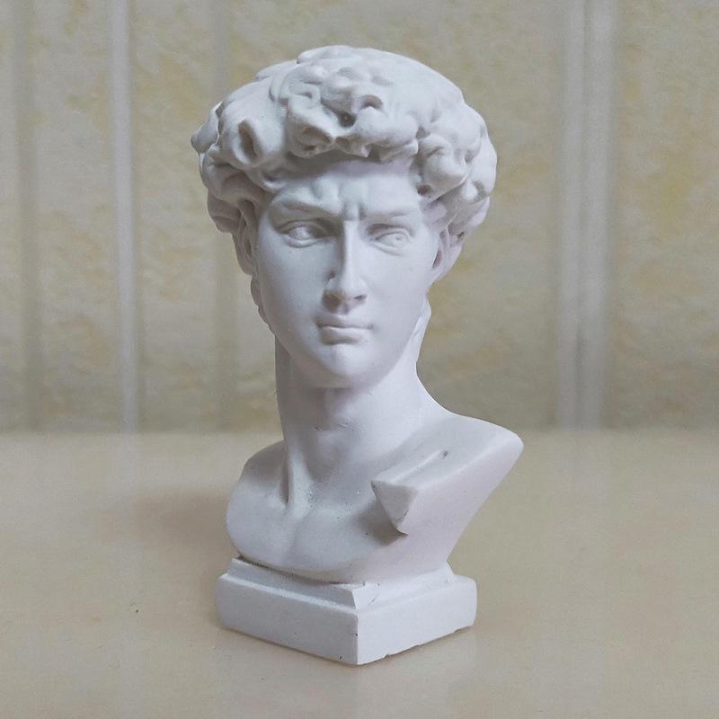 Kleine Harz-Gips-Skulptur: David & Venus Skizzenkopfmodelle
