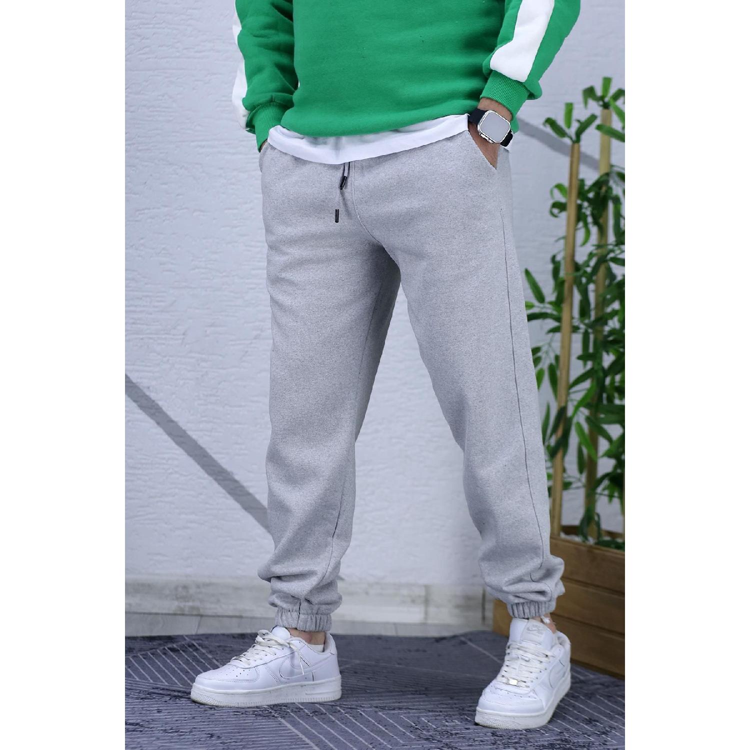 

Мужские спортивные штаны из трех ниток S серый