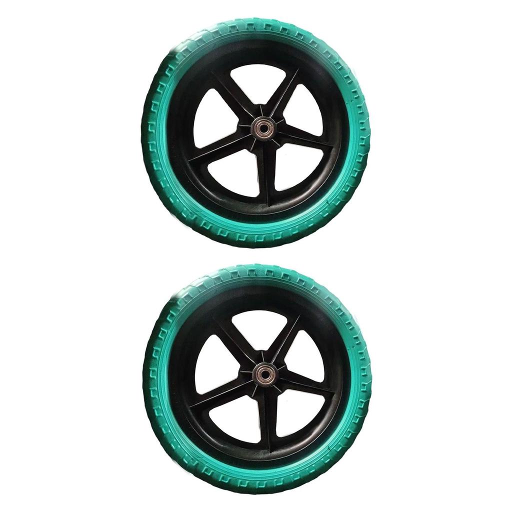 1 Pair Balance Bike Replacement Wheels Training Bicycle Tire Shock Absorption Nonslip Bike Birthday Gift Toys Non Inflatable