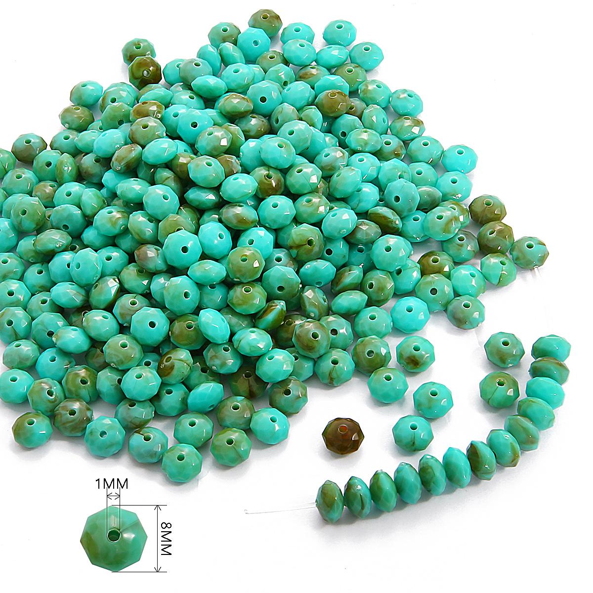 

7-265 шт. имитация бирюзовых акриловых бусин для самостоятельного изготовления браслета, модных ювелирных изделий, ожерелья, браслета, серег 8x5mm 135pcs