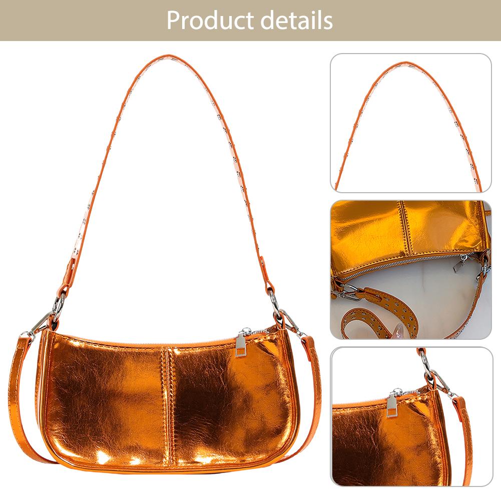 

Женская стильная сумка через подмышку, однотонная сумка из искусственной кожи, стильная сумка через плечо, регулируемый ремень, верхняя ручка, сумка для вечеринки, отпуска