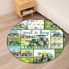 Truck Printed Round Rug Carpet Chair Rug Area Rug Entryway Doormats,for Office Chair Living Room Bedroom Kitchen Room.