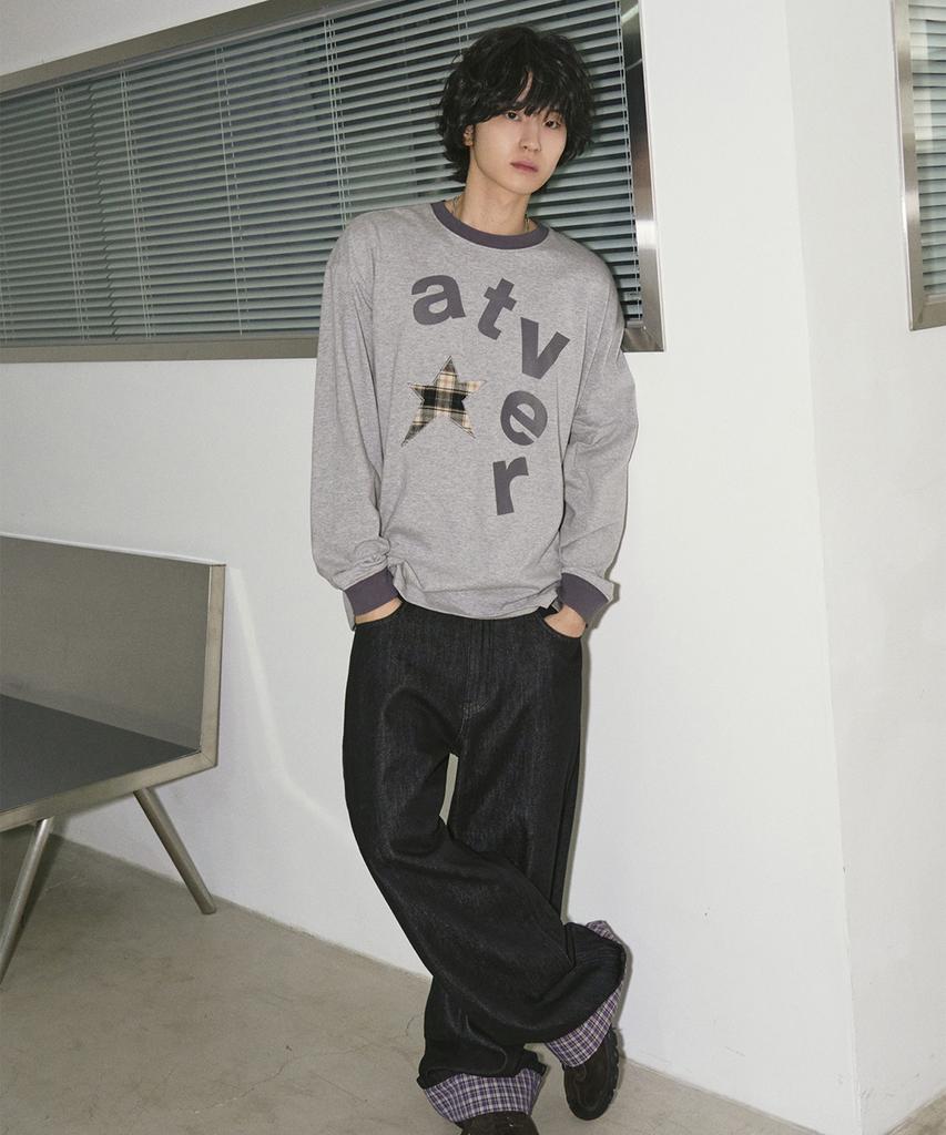 TRAVEL Check Big Arte Long Sleeve Grey