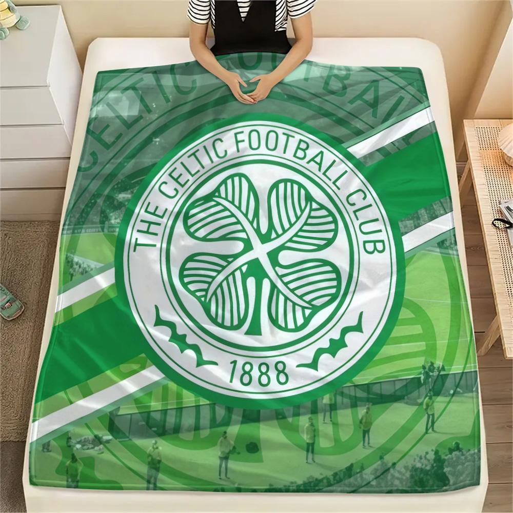 Celtic Football Club Print FlAannel Blanket, High Quality Comfortable for All Seasons, Home Decor, Warmth and Comfort