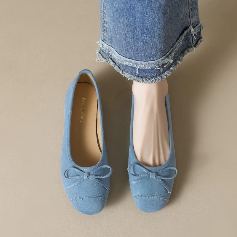 Women's Shoes 2025 New Fashion Comfortable Soft Sole Casual Shoes Women's Bow-knot Ballet Flats Shallow Mouth Round Toe Loafers