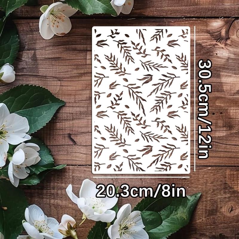 6/12Pcs Geometric Floral Templates 12x8in PET Drawing Stencils for Art Painting Card Making Kid Room Wall Decoration