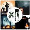 Halloween Skeleton Knees High Socks Skeleton Gloves Luminous Stocking Socks Halloween Cosplay Accessories