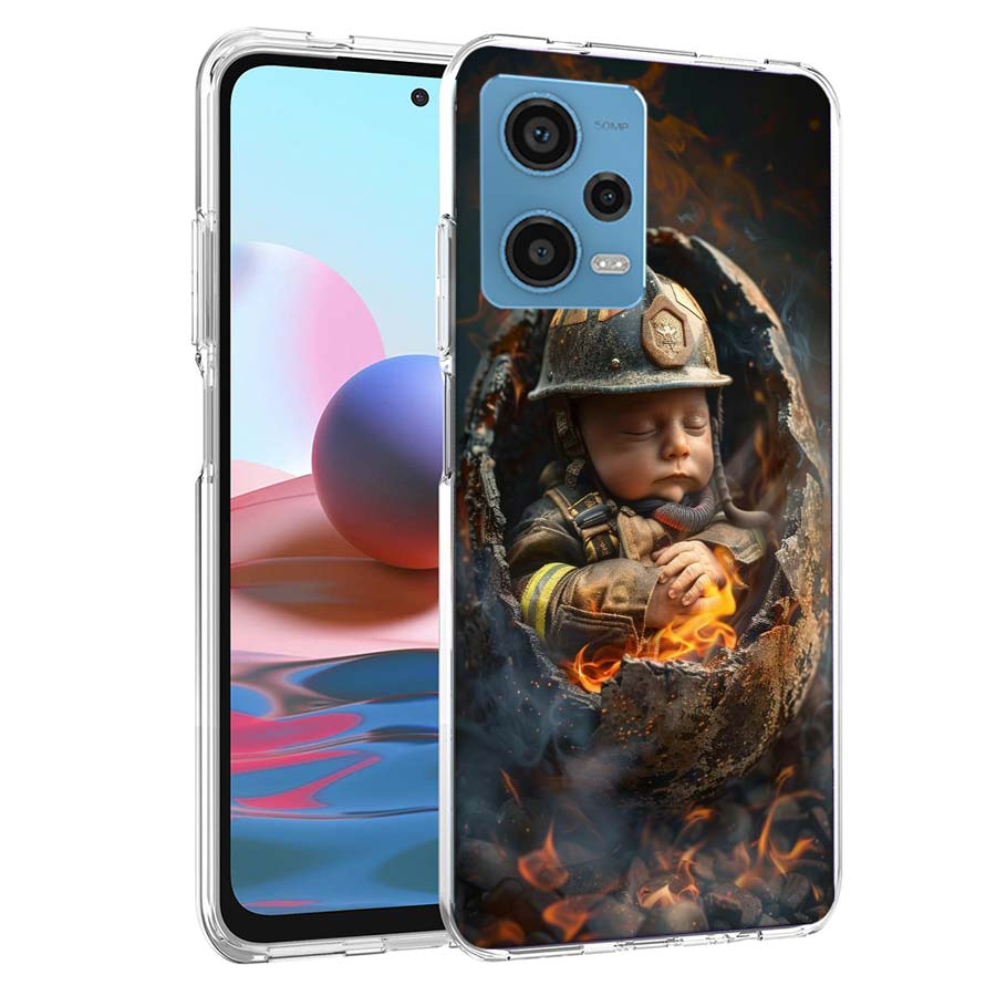 Firefighter Training Phone Case For Redmi Note 13 12 14 15 Pro Plus 13R 11 11T 11E 11S 10 Pro 10S 9 9S Cover Cell Clear TPU Capa