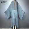 WINYI  hochwertig bequem Damen Weicher Cardigan Lockeres Kleid Party Boho Maxi Strand Urlaub Bade-Überwürfe Afrika Kimono