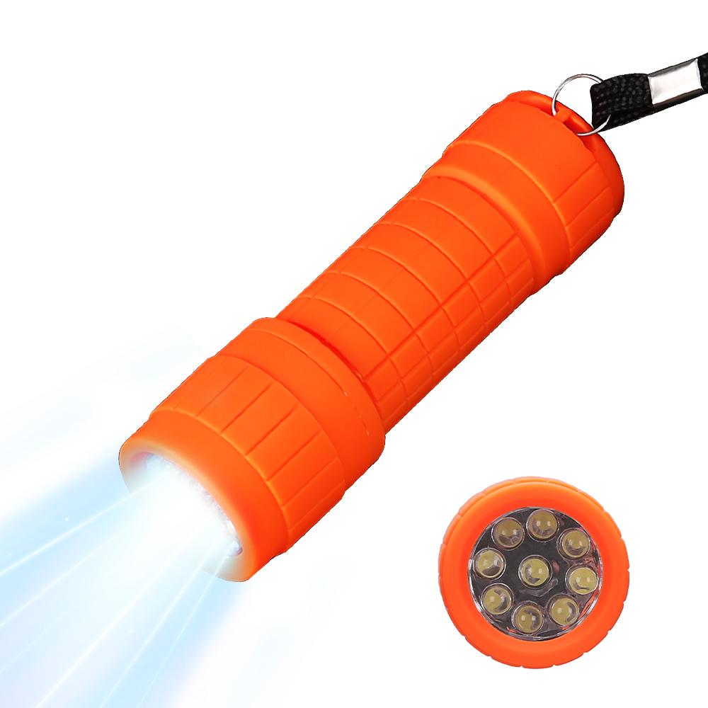 Mini Handheld Children's Flashlight Portable Outdoor Pocket Light Waterproof Camping Emergency Lantern Use 3 NO.7 Batteries