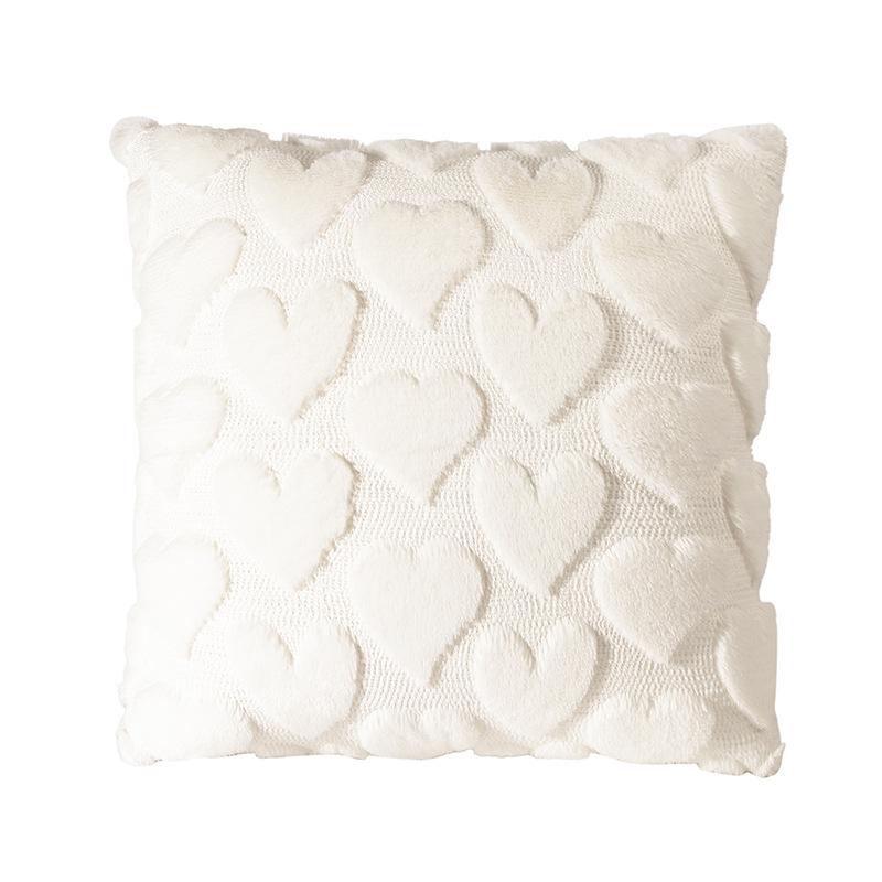 Valentinstag Große Liebe Kissenbezug, Dreidimensionaler Plüsch, Solides Gefühl, Bequem und Hautfreundlich, Kissenbezug für Heimatmosphäre