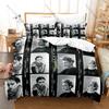 Madonna Duvet Cover + 2 Pillowcases, Queen of Pop Music Icon Print Bedding Set Soft Fabric Home Decor for Music Fans