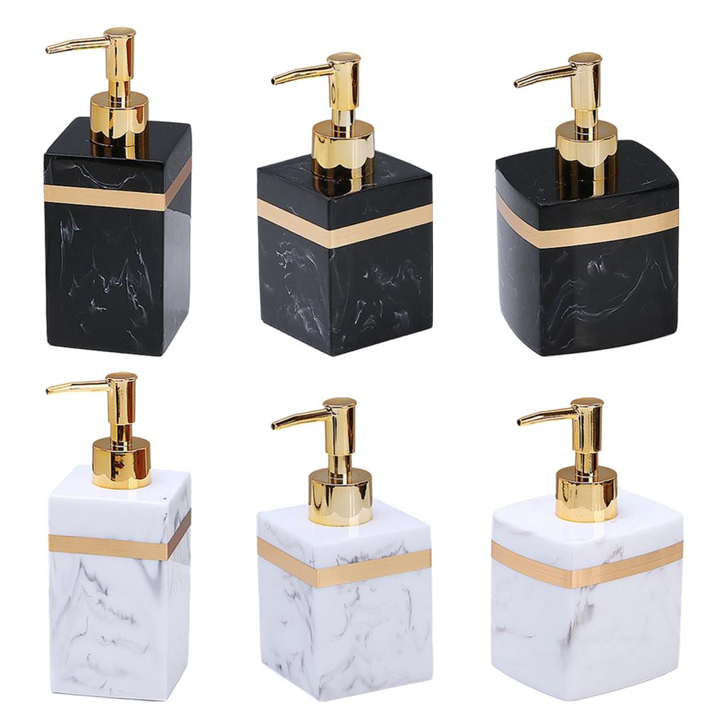 Reusable Resin Soap Dispenser Manual Empty Liquid Lotion Pump Bottle for Room Countertop
