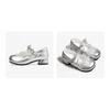 Elegant Lady Teenager Girl's Princess Footwear Korean Luxury Sequins Pearl Girl's Leather Footwear Low Heel Summer Shoes