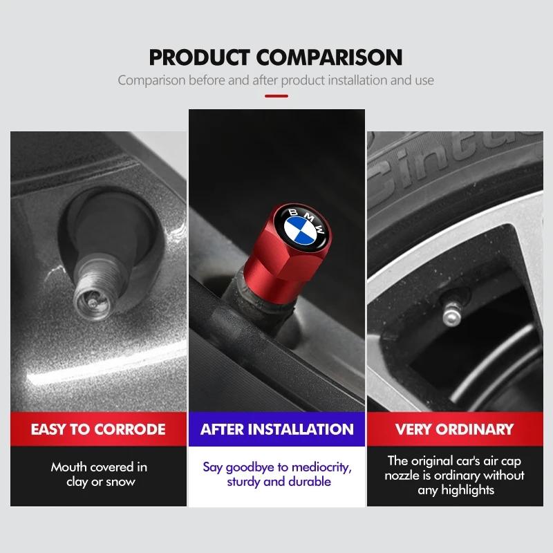 4Pcs Car Wheel Tire Valve Caps Tyre Rim Stem Covers For BMW 3 5 6 7 1 Series Z4 X3 X6 E81 E71 E90 E93 F30 F10 E92 E60 E84 npdf01