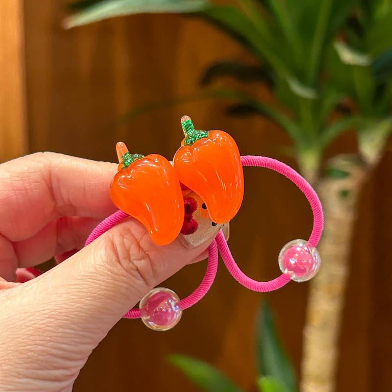 2PCS New Lovely Eggplant Girls Elastic Hair Bands Hair Accessories Children Hair Ties Baby Headwear