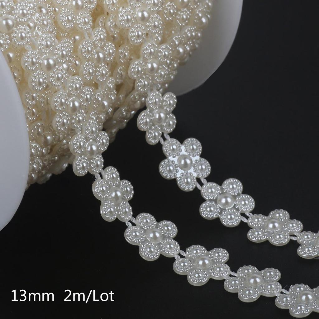 Round Sun Rose Double Pearl Chain for Wedding & DIY Hair Accessories