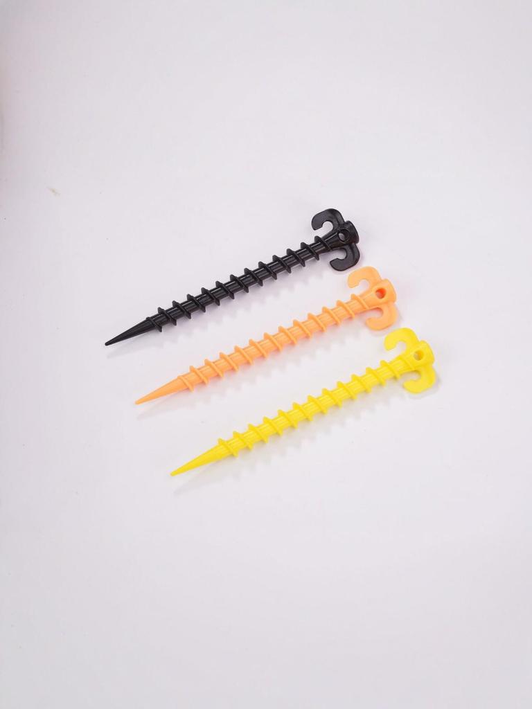 Spiral Horn Plastic Tent Pegs for Outdoor Camping and Mountaineering