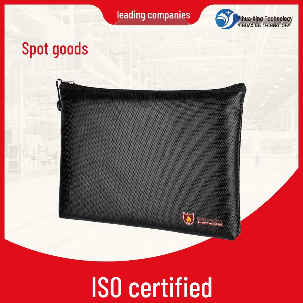 Juehuo Fireproof Waterproof Document Storage Bag with Zipper, 29x20cm, High Temperature Resistant ENGPOW 29*20CM чёрный