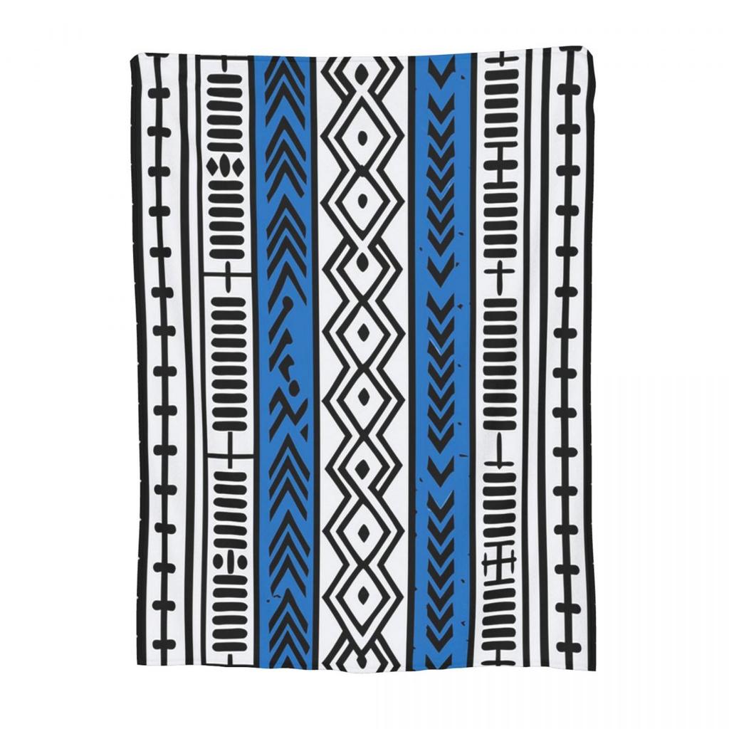 African Bogolan Mudcloth Pattern Blanket Soft Warm Flannel Throw Blanket Bedding for Bed Living room Picnic Travel Home Sofa