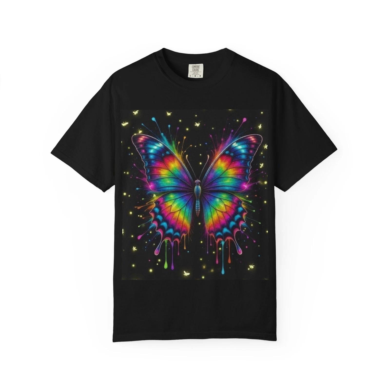 Butterfly 100% Cotton T-shirt Mens Tees Top 3XL