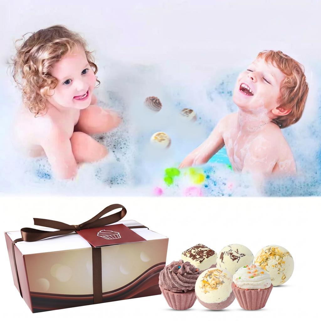 6PCS Aromatherapy Bath Bombs Stress Relief Relaxation Scented Shower Bath Salt Ball for Valentine's Day/Birthday Gift