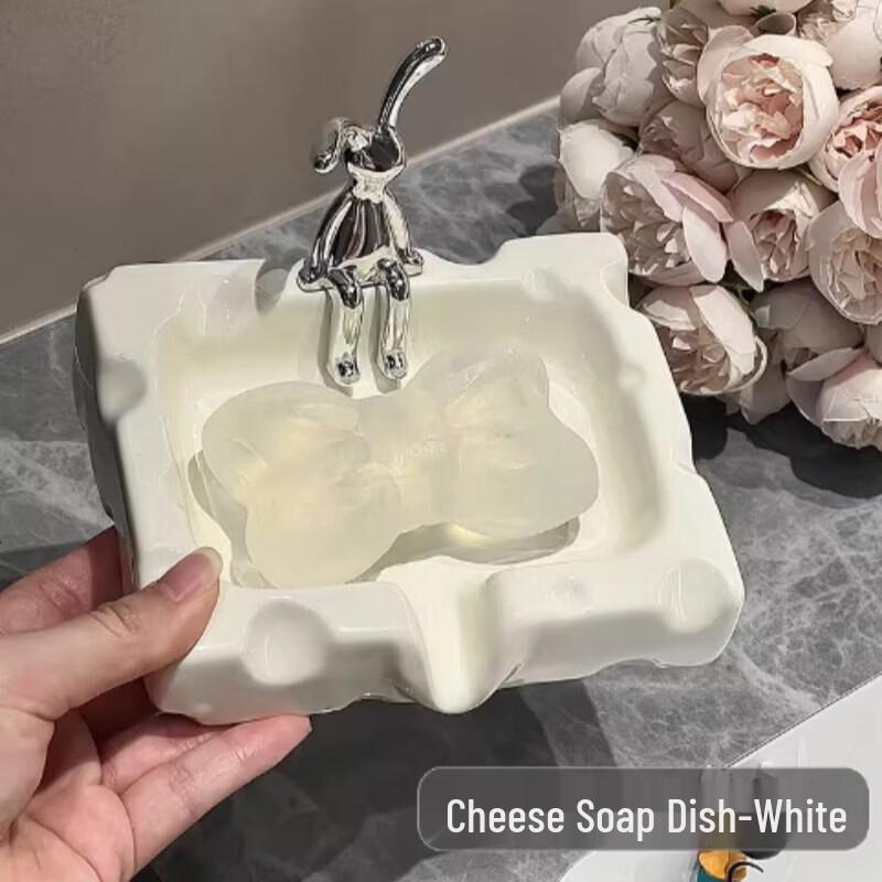 No-Drill Ceramic Drainable Soap Holder