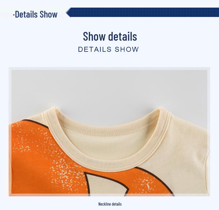 27kids Korean Style Summer 2025 New Arrival Children's Short-Sleeve T-Shirt