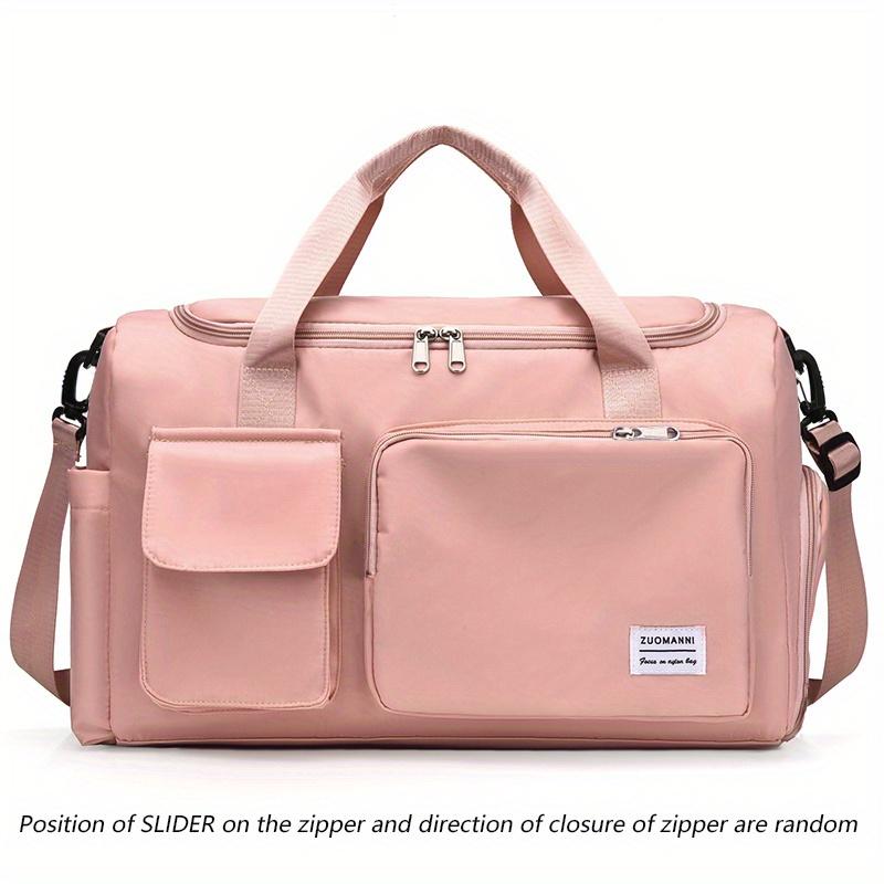 Borsa da Viaggio Unisex Grande Capacità Borsa Tote Sportiva da Palestra in Nylon per Donne Borsa Duffel Weekender per Pernottamento con Scomparto per Scarpe