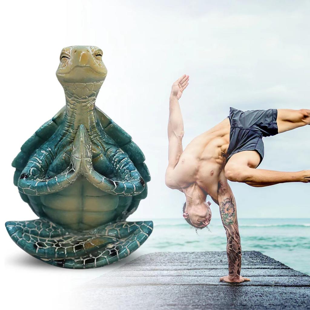 Sea Turtle Figurine Peacefulness Meditating Sea Turtle Statue Decorations for Buddha Zen Yoga Frog Garden Statue Ornament For