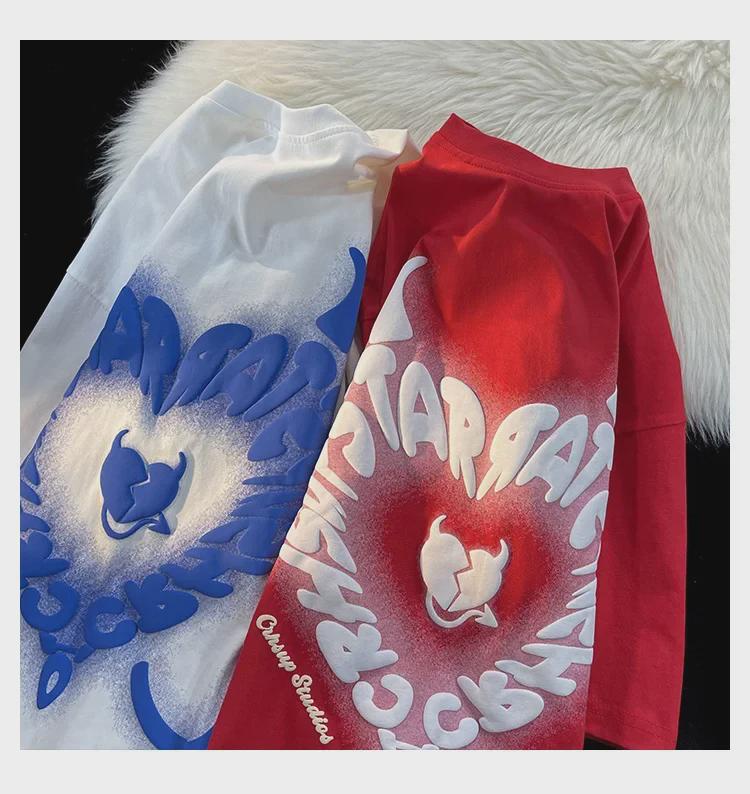 Dámské Retro tričko s potiskem ďábla, krátký rukáv - Vintage Cool letní styl