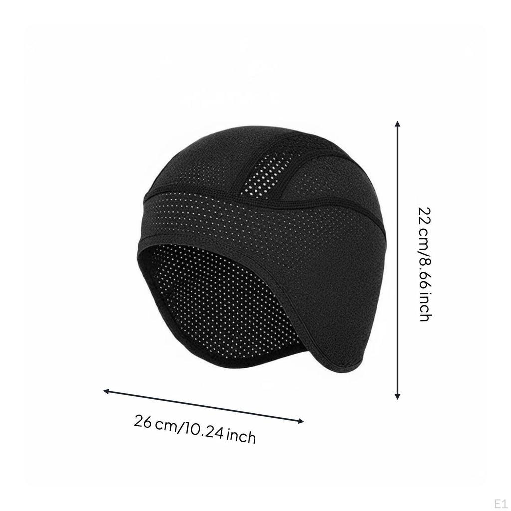 Breathable Helmet Liner Head Cap with Ear Covers Sun Protection Cooling Skull High
