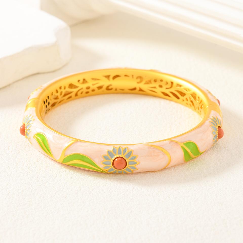 Fashionable Vintage Style Scenery-like Glazed Enamel Bracelet