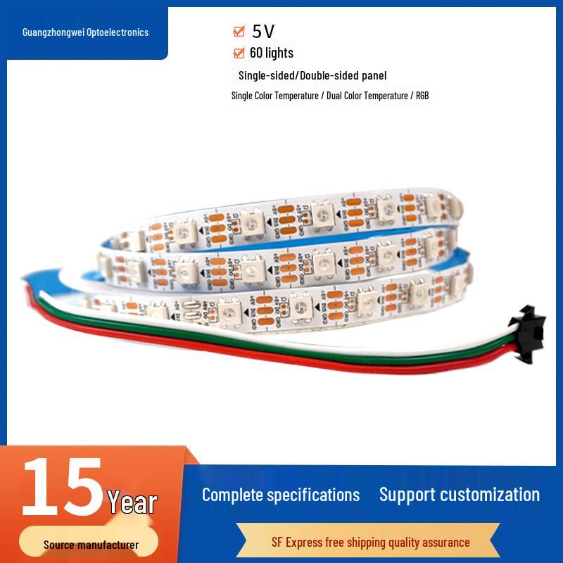 5V USB Bluetooth 5050 RGB Running Horse Light Strip, 60 LEDs/m, Narrow 5.5mm