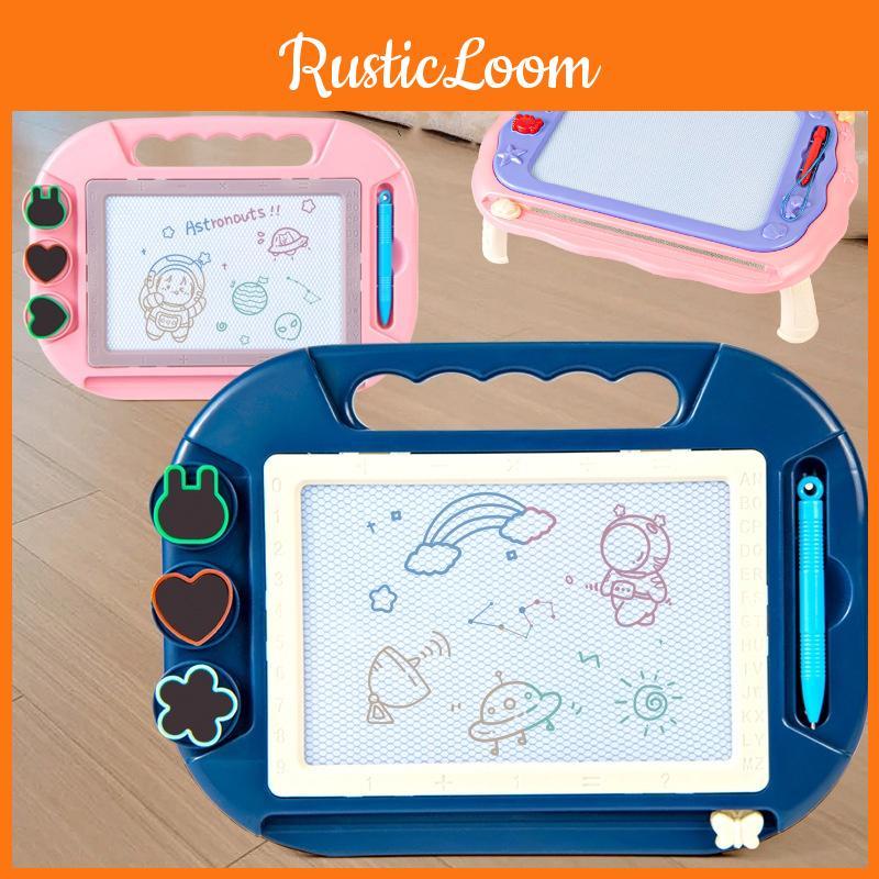 Magnetic Kids Writing Drawing Slate Magic Eraser Doodle Pad Color Sketch Board