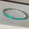 Paraiba Diamond Three-Claw Bracelet: Light Luxury, Niche Design, 925 Silver with 15-35 Points, Exquisite High-End Feel