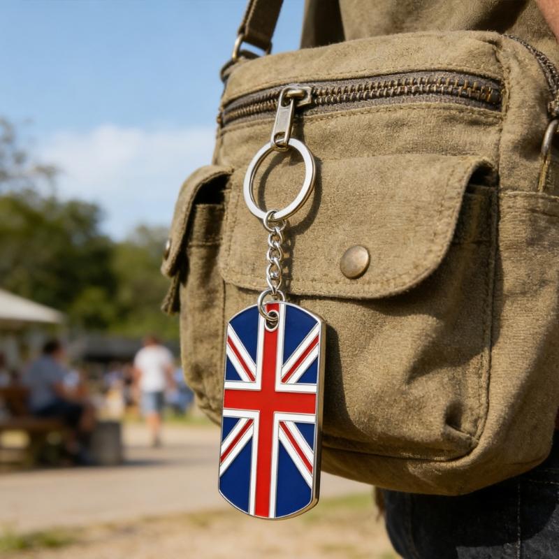 Unique British Flag Key Chain Zinc Alloy Keychain Pendant For Keys Wallets Or Backpacks Fashion Backpack Charm
