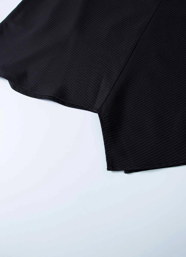 Aejeuon Preppy Unbalance Skirt / Black