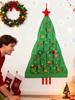 Fabric Advent With Pockets 24 Days Christmas Tree Shape Storage Bag Cloth Advent Countdown Calendar For Home Decorators