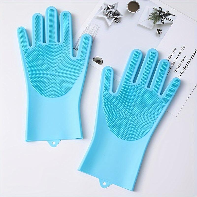 Pet Grooming Bathing Gloves Dog Cat Bathing Shampoo Scrubber Magic Massaging Cleaning Cleanner Sponge Silicon Hair Removal Glove