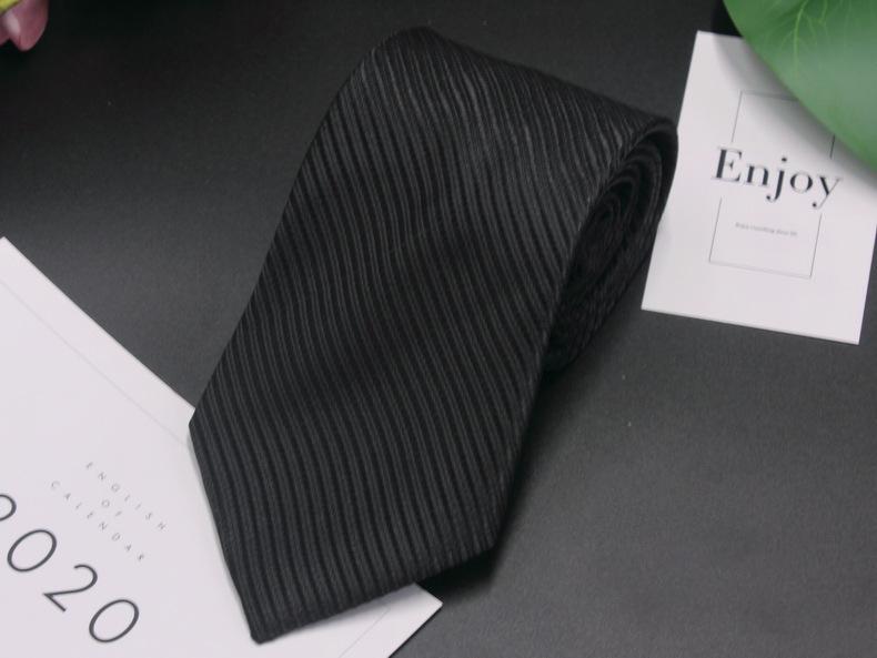 

Мужской 8 см профессиональный жаккардовый шелковый полиэстеровый полосатый деловой галстук ручной работы