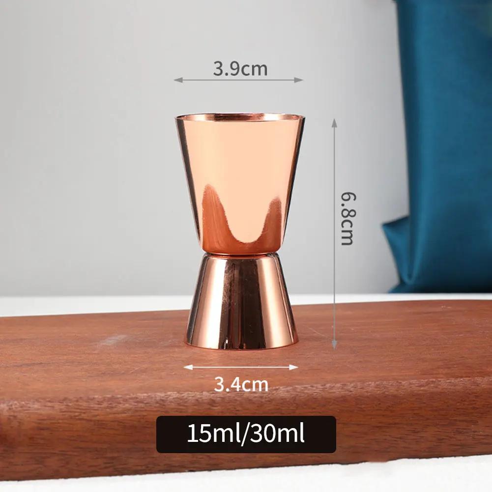 15/30ml or 25/50ml Stainless Steel Cocktail Shaker Measure Cup Dual Shot Drink Spirit Measure Jigger Kitchen Gadgets