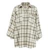 Womens Oversized Relaxed Fit Plaid Shirt With Turn-Down Collar Long Sleeve Loose Top 2025 Casual Streetwear